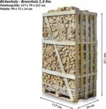 Brennholz Birke 25 cm – 1,8 Raummeter auf Palette, kammergetrocknet & ofenfertig – Image 3
